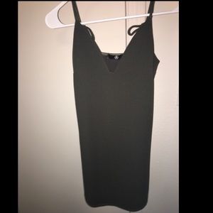 Olive green strap dress